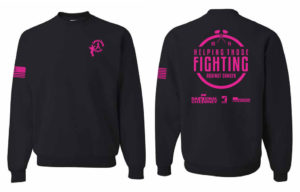 Sweep away cancer crew neck sweatshirt