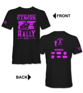 sweep away cancer rally tshirt