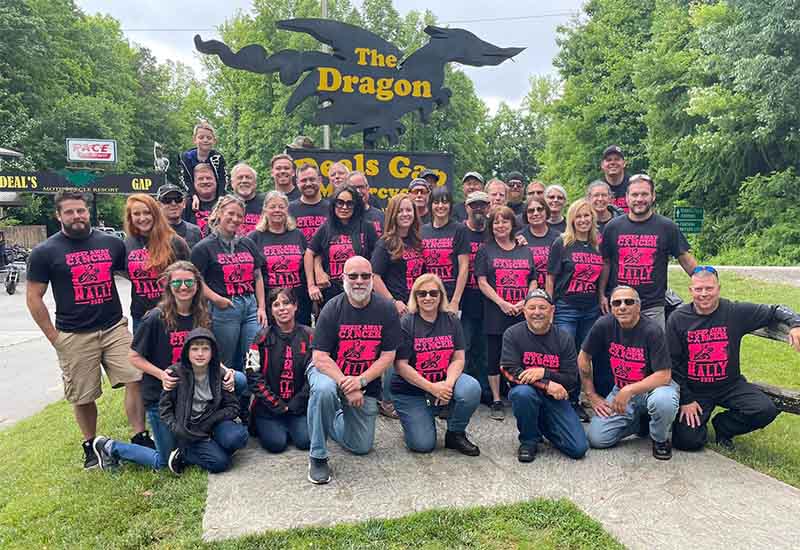 Group photo at a Sweep Away Cancer Rally